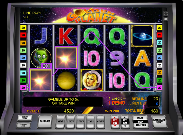 Игровой автомат Golden Planet - покори сокровища планеты в казино СуперСлотс